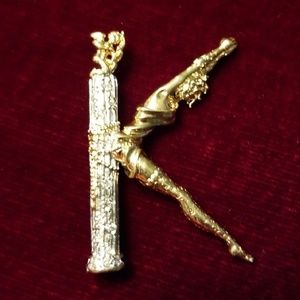 Signed Ertè Art Deco Style Pin / Pendant